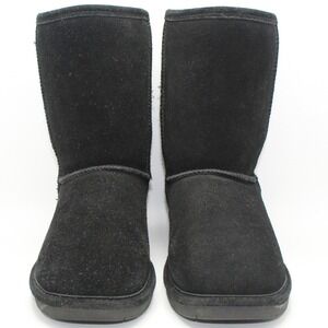 Bearpaw Adele Women 8 Black Suede Wool Blend Lining Winter Boots 1258W-ADELE